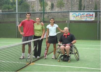 primo incontro tra la coppia: a sinistra Niccolo e Federica(vincitrice del torneo) - a destra Marco S. Serena G